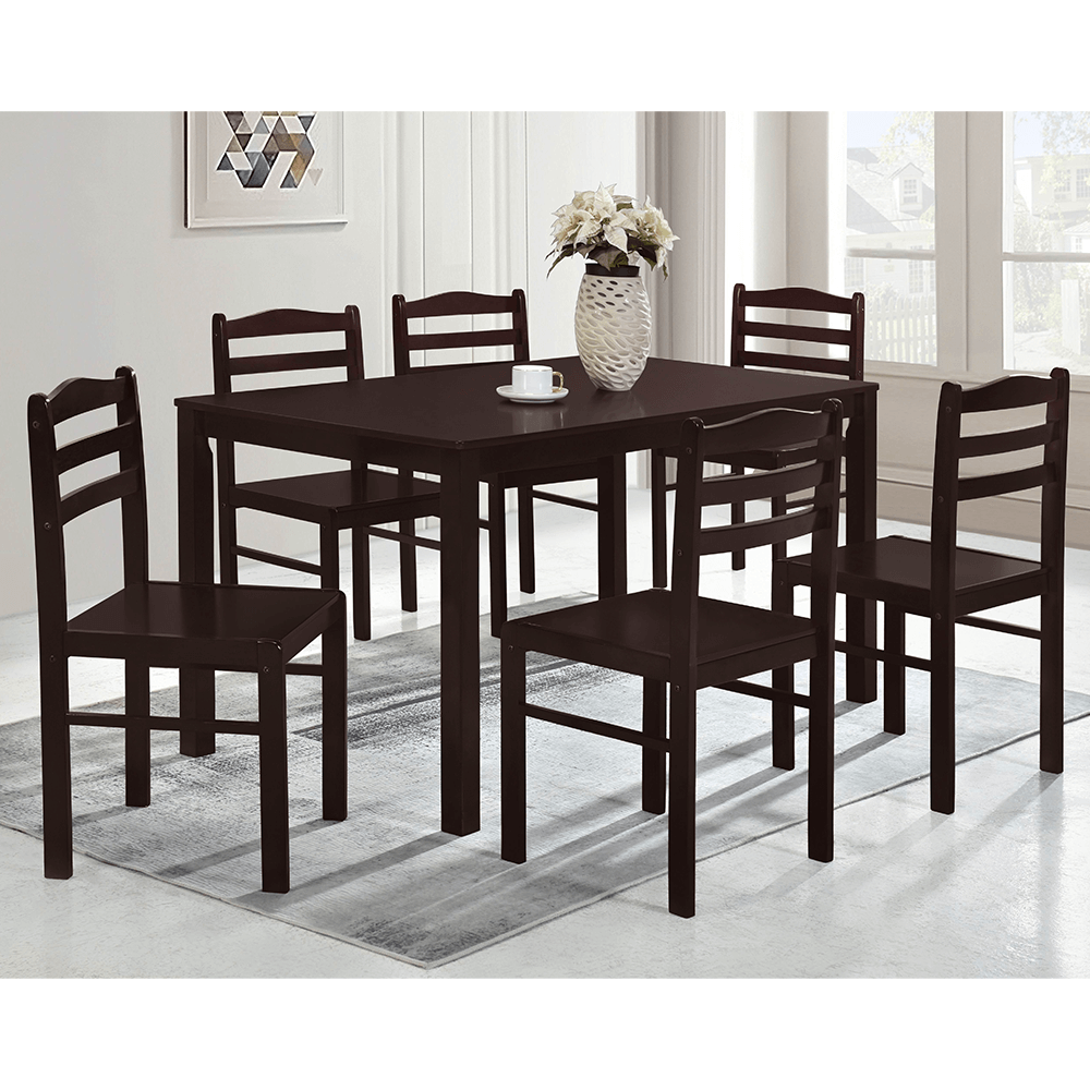 Oklahoma 7 Piece Espresso Dining Set By Home Elegance Oklahoma 7 Piece Espresso Dining Set By Home Elegance product image