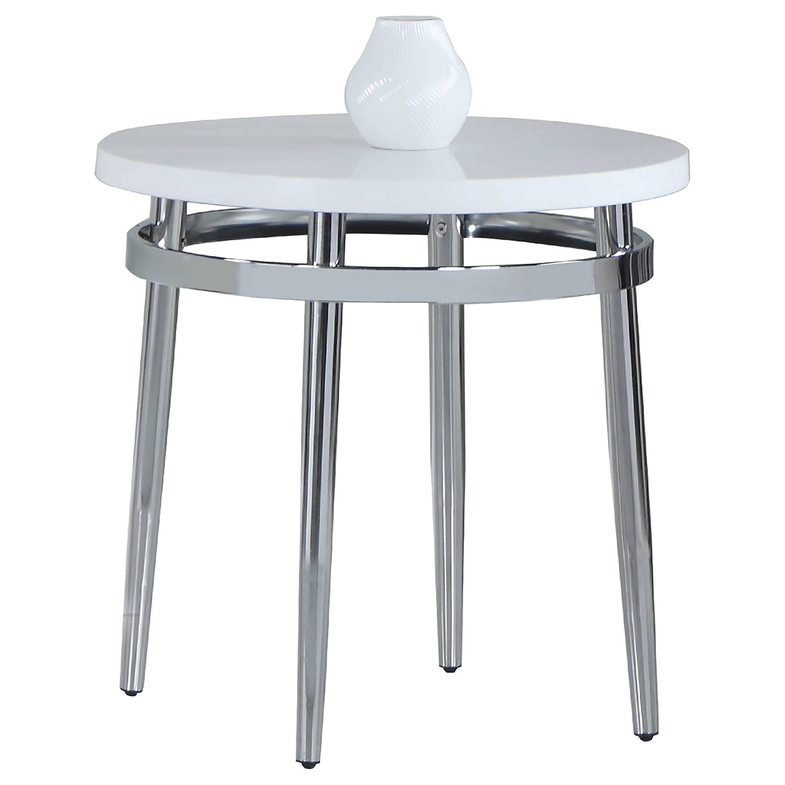 722967_02xHD Avilla Round Marble Top Side End Table White product image