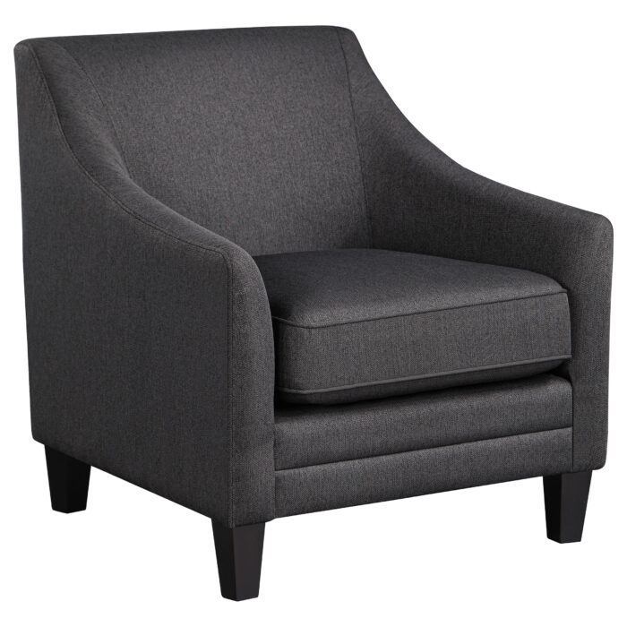 Liam Upholstered Sloped Arm Accent Club Chair Barely Black product image