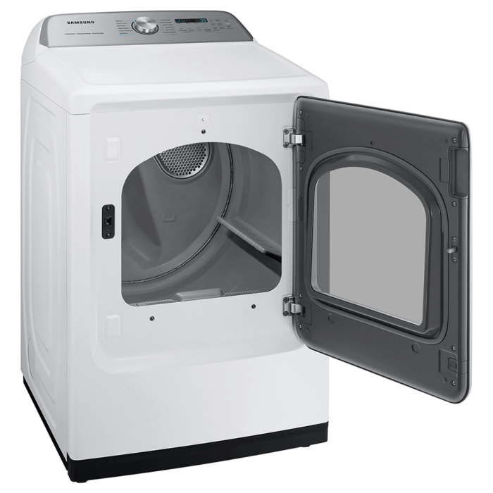 Samsung 7.4 cu. ft. Smart Gas Dryer with Steam Sanitize+ door open product image
