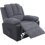 Massage Reclining Chair With Heat and Massage in Grey By Simple Relax no background product image