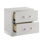 Europa White 2 Drawer Nightstand By New Classic Furniture drawers open product image