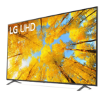 LG 86 inch Class UQ7590 series LED 4K UHD Smart webOS 22 TV angled product image