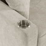 Kendal Sleeper Sofa Sectional By Furniture of America cup holder close up product image