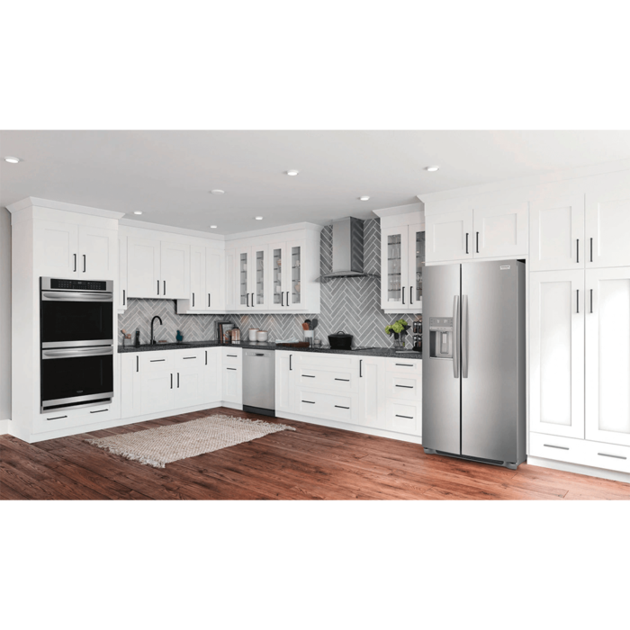 Frigidaire Gallery 25.6 Cu. Ft. 36" Standard Depth Side by Side Refrigerator open in room product image