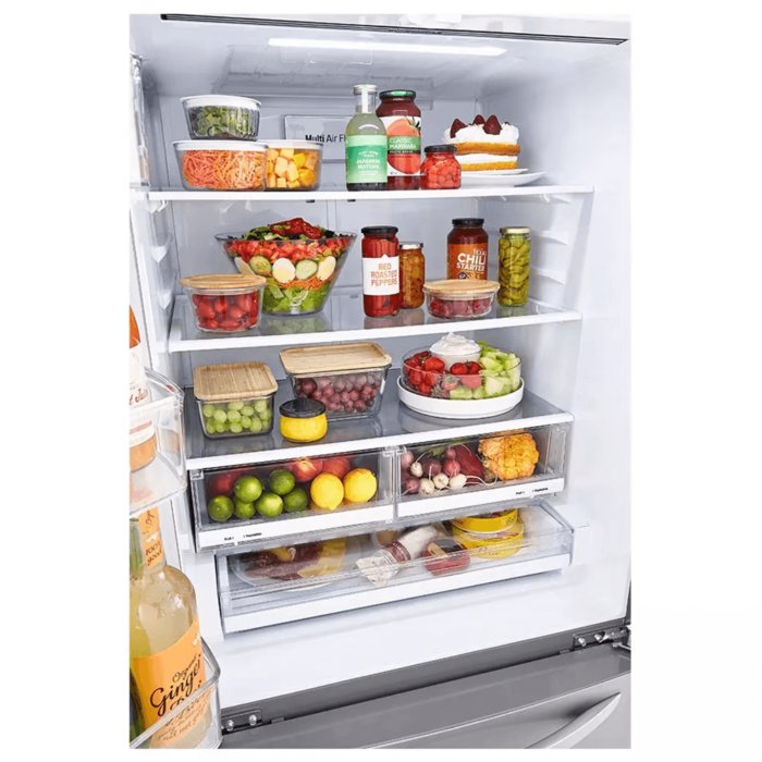 LRFCS25D3S 25 cu. ft. French Door Refrigerator with Ice Maker By LG refrigerator close up product image