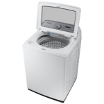 Samsung 5.0 cu. ft. Top Load Washer with Active WaterJet in White top open product image