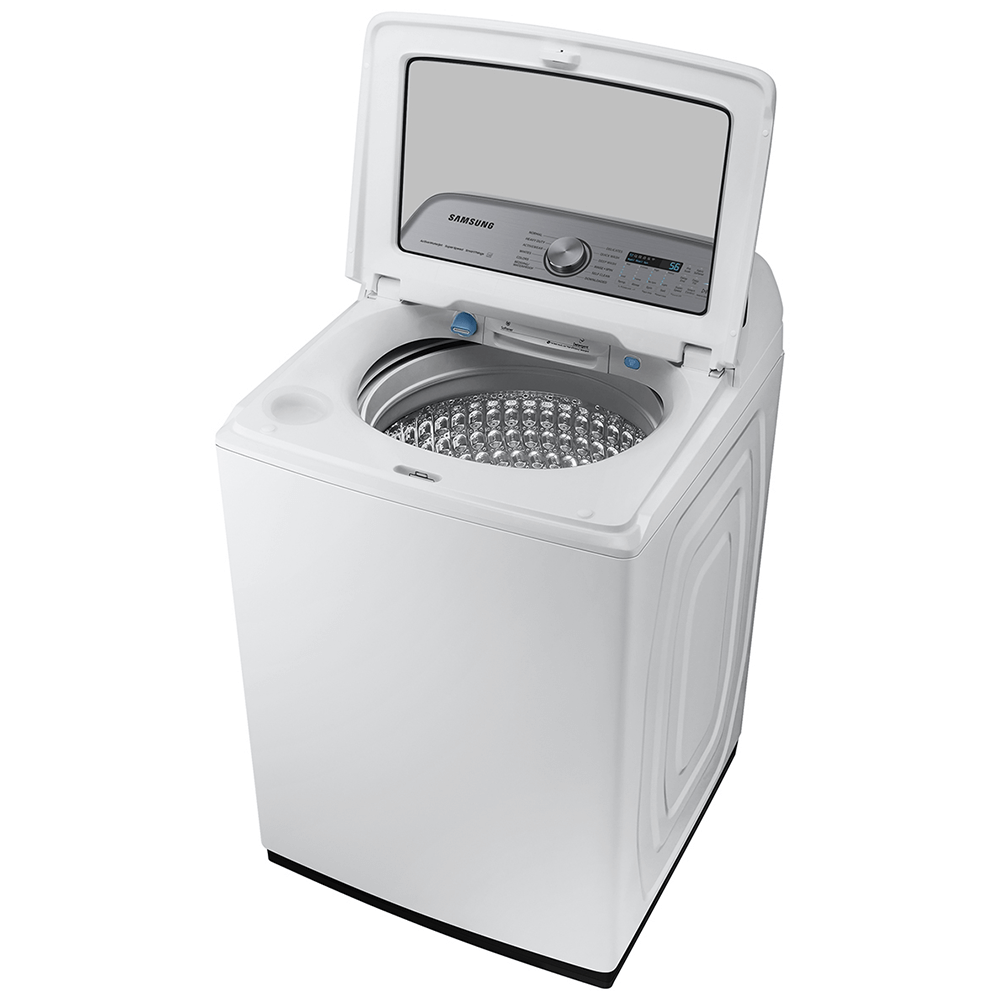 Samsung 5.0 cu. ft. Top Load Washer with Active WaterJet in White top open Samsung 5.0 cu. ft. Top Load Washer with Active WaterJet in White top open product image