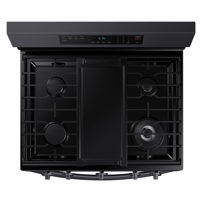 NX60A6511SG 6.0 cu. ft. Smart Freestanding Gas Range with No-Preheat Air Fry & Convection in Black Stainless Steel top view product image