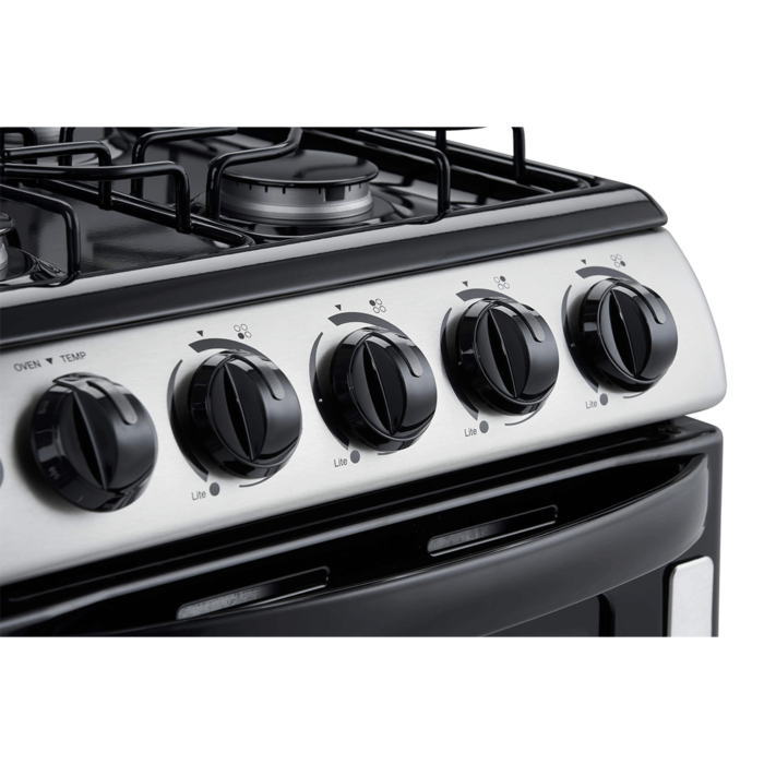 Danby 20″ Wide Gas Range in Stainless Steel controls close up product image