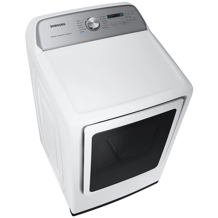 Samsung 7.4 cu. ft. Smart Gas Dryer with Steam Sanitize+ top view product image