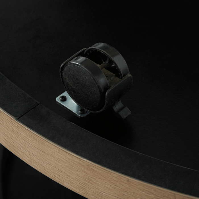 Darthurst Table 3 Piece By Ashley clsoe up on castor wheels coffee table product image