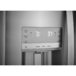 Frigidaire Gallery 25.6 Cu. Ft. 36" Standard Depth Side by Side Refrigerator ice and water dispenser close up product image