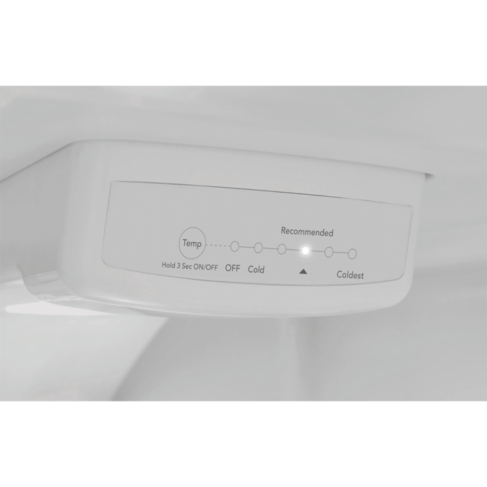 Frigidaire 17.6 Cu. Ft. Top Freezer Refrigerator controls close up product image