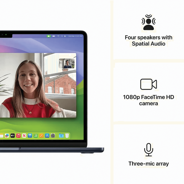 Apple MacBook Air 13-inch Laptop - M3 chip Built for Apple Intelligence - 8GB Memory - 256GB SSD features product image