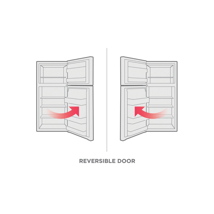 FRTD2021AB Frigidaire 20.5 Cu. Ft. Top Freezer Refrigerator reversible doors product image