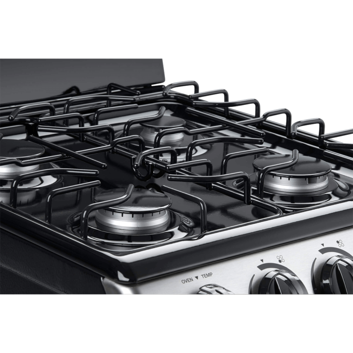 Danby 20″ Wide Gas Range in Stainless Steel stove close up product image