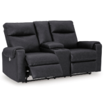 Axtellton Power Reclining Loveseat By Ashley no background recliner open product image