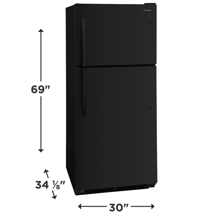 FRTD2021AB Frigidaire 20.5 Cu. Ft. Top Freezer Refrigerator dimensions product image