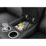 Axtellton Power Reclining Loveseat By Ashley console close up product image