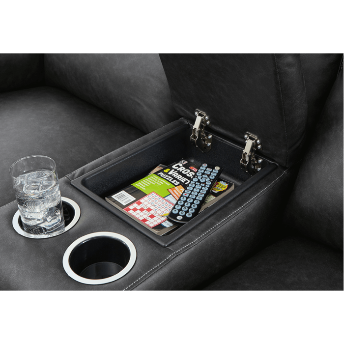 Axtellton Power Reclining Loveseat By Ashley console close up product image