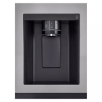 LG 27 cu. ft. Side-by-Side Refrigerator with Smooth Touch Ice Dispenser close up product image