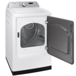 7.4 cu. ft. Smart Gas Dryer with Sensor Dry in White door open product image