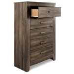 Juararo 5 Drawer Chest By Ashley angled no background drawer open product image