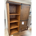 VT-RUSTICAB2D Rustic Wine Cabinet with Sliding Door By Home Source Design left side open in store product image