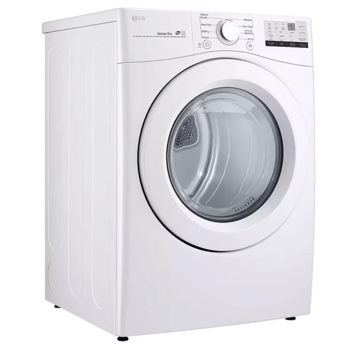 DLG3401W LG 7.4 cu. ft. Ultra Large Capacity Gas Dryer angled product image