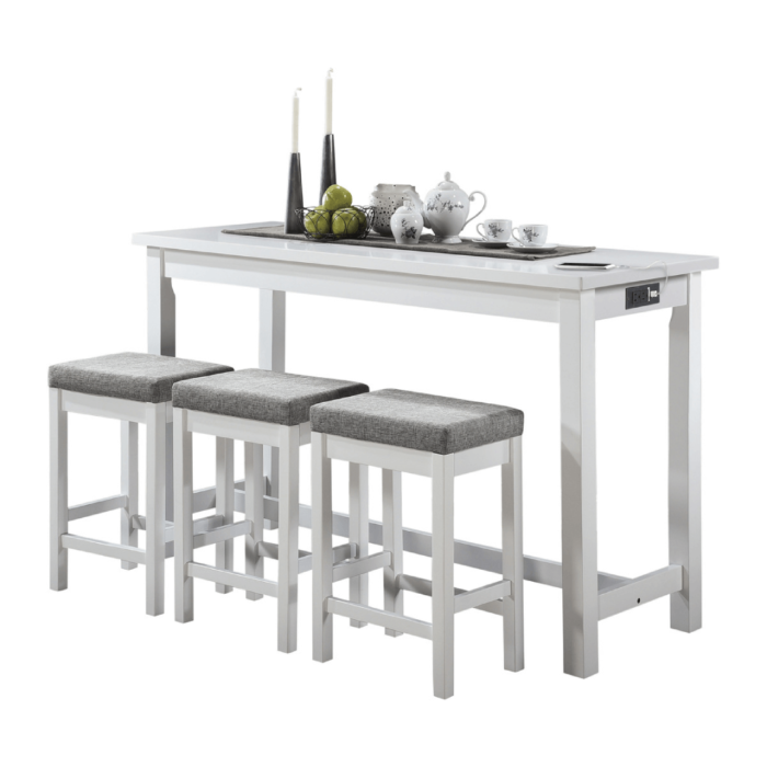 5713WT 4-Piece Pack Counter Height Set product image in white