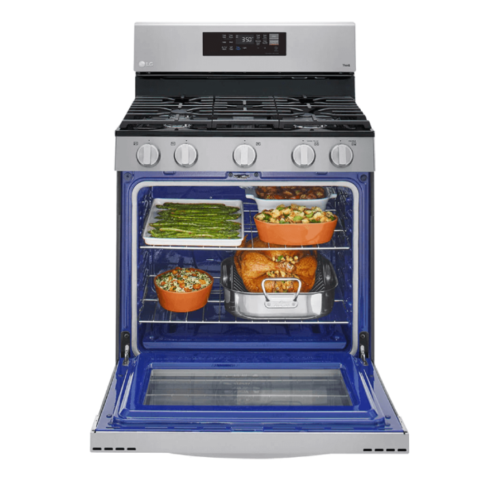 LG 30" 5.8 cu ft. Freestanding Gas Stove with Air Fryer open product image