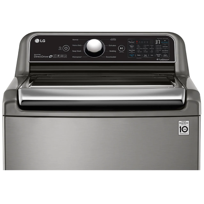 WT7305CV 4.8 cu. ft. Mega Capacity Smart wi-fi Enabled Top Load Washer with Agitator and TurboWash3D™ Technology panel view WT7305CV 4.8 cu. ft. Mega Capacity Smart wi-fi Enabled Top Load Washer with Agitator and TurboWash3D™ Technology panel view product image