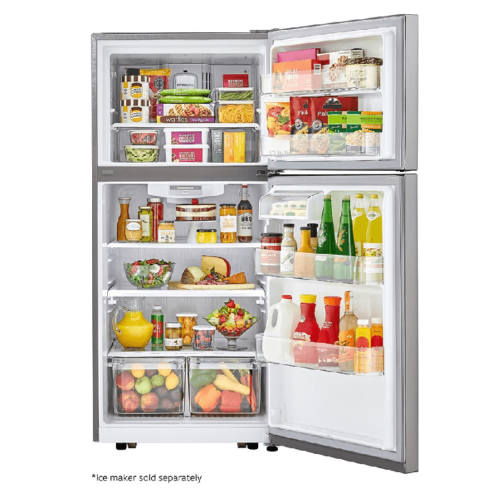 LTCS20020S 20 cu. ft. Top Freezer Refrigerator open product image