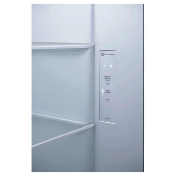 LRSXS2706B 27 cu. ft. Side-by-Side Refrigerator with Smooth Touch Ice Dispenser controls in stainless steel product image