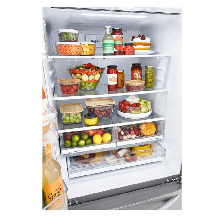 LRFCS25D3S 25 cu. ft. French Door Refrigerator open fridge product image