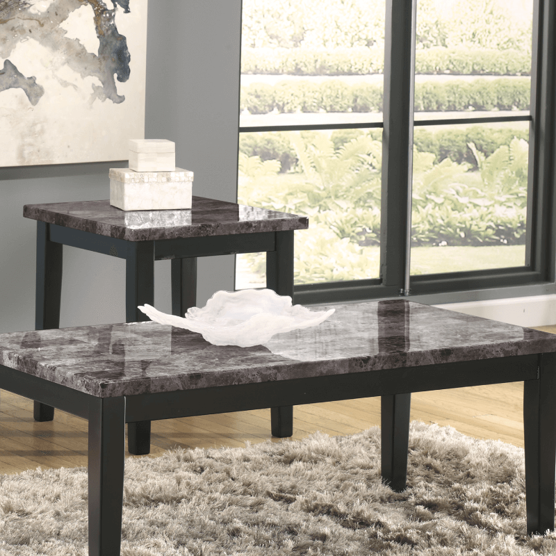 Maysville 3 Piece Table Set By Ashley table top close up Maysville 3 Piece Table Set By Ashley table top close up product image