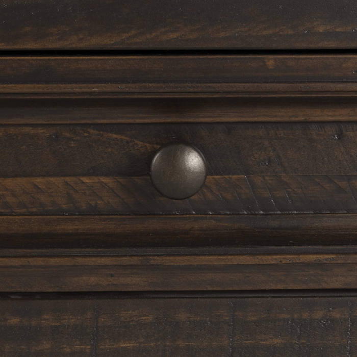 Lisbon Dark Mocha End Table by Martin Svensson Home drawer handle detail product image