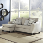 Abney Driftwood Reversible Sofa Sleeper Chaise By Ashley angled shot product image