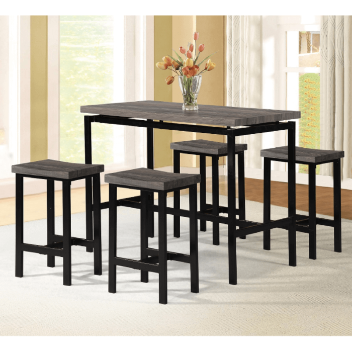 8DMGS7866 5PC Metal Counter Height SET product image