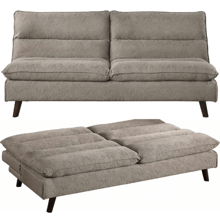 Click Clack Lounger Sofa Bed in Brown By Home Elegance product image