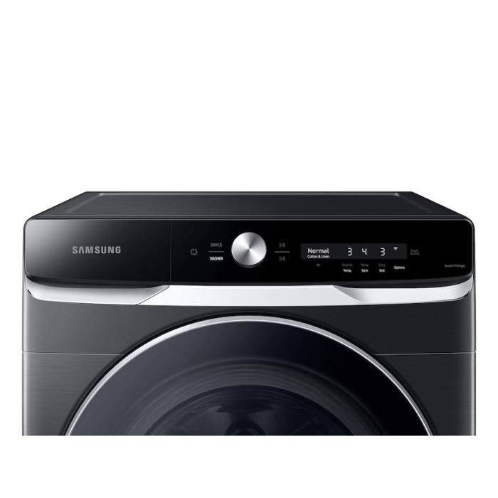 Samsung 5.0 cu. ft. Extra Large Capacity Smart Front Load Washer with Super Speed Wash and Steam in Brushed Black controls product image