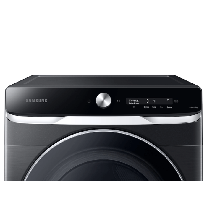 Samsung 7.5 cu. ft. Smart Dial Gas Dryer with Super Speed Dry in Brushed Black controls product image