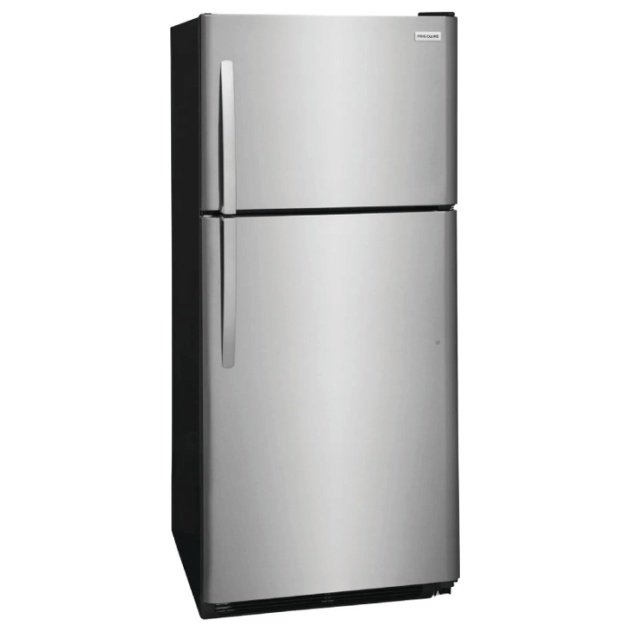 Frigidaire 20.5 Cu. Ft. Top Freezer Refrigerator in Stainless Steel angled product image