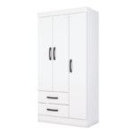White Wardrobe Chest By Casa Blanca Furniture angled product image