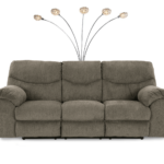 Floor Lamp in Chrome and Glass Finish By Crown Mark behind the Alphons Sofa (not included) product image