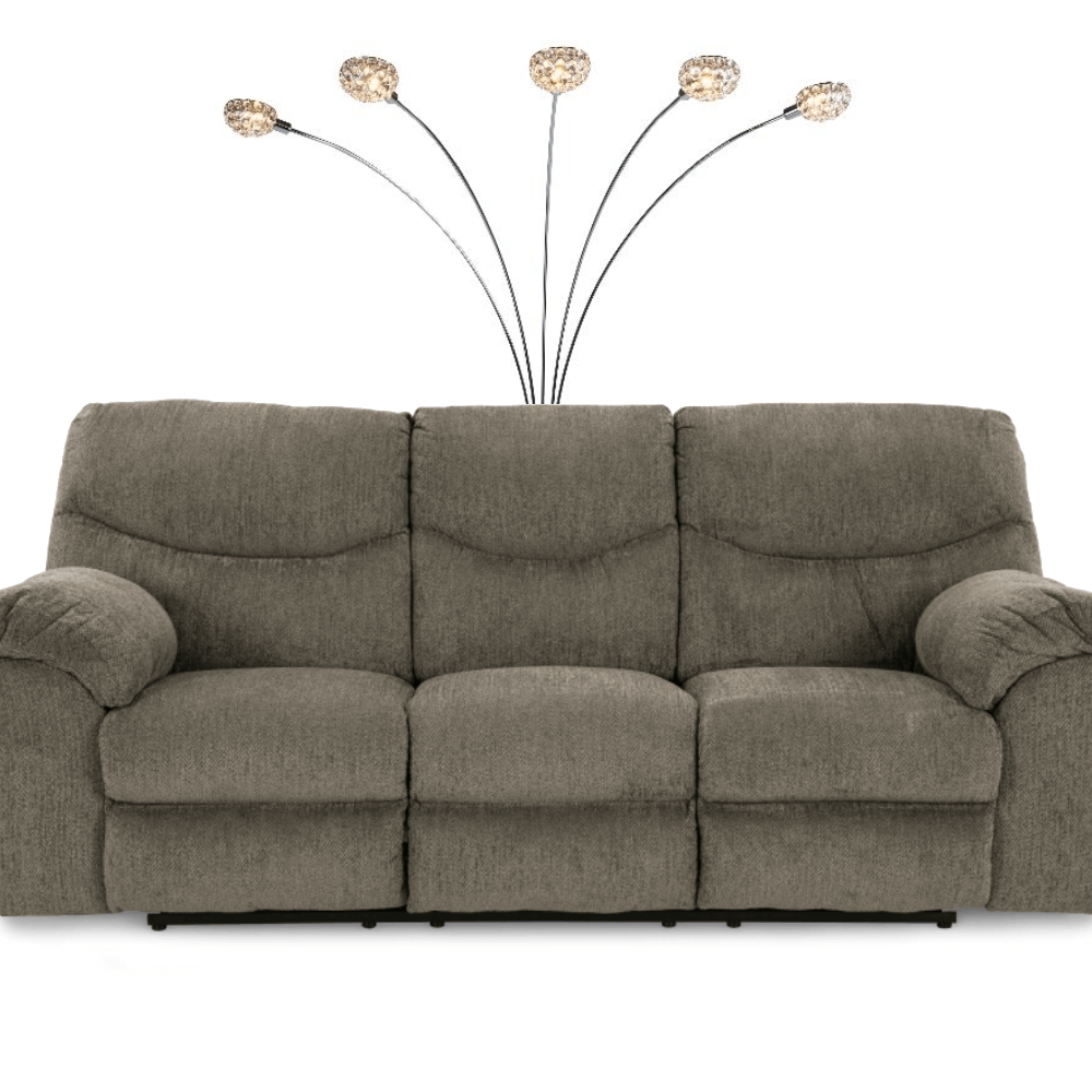 Floor Lamp in Chrome and Glass Finish By Crown Mark behind the Alphons Sofa (not included) Floor Lamp in Chrome and Glass Finish By Crown Mark behind the Alphons Sofa (not included) product image