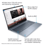 HP Pavilion - 15.6" Full HD Laptop - Intel Core i7 - 8GB RAM - 512GB SSD Angled With Specs product Image