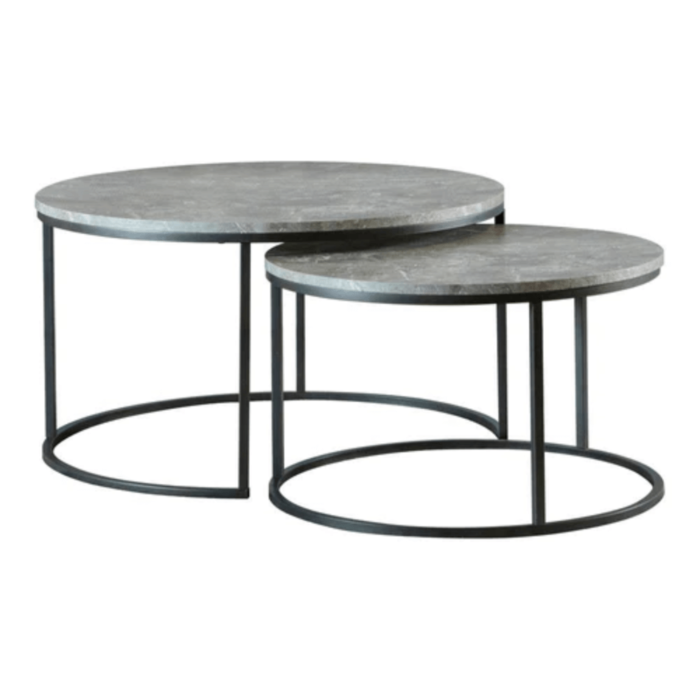 2 Piece Faux Marble Nestled Coffee Table 736028 Set By Coaster no background product image