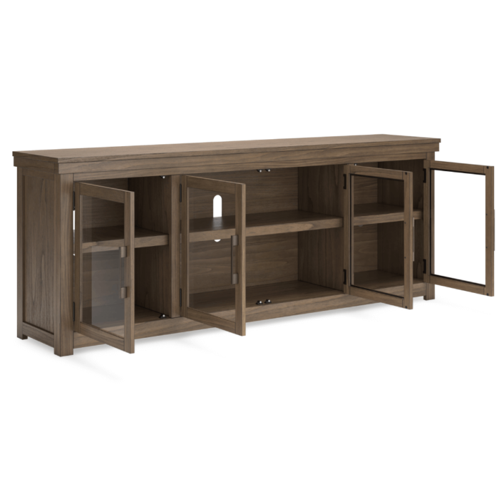 Boardernest 85" TV Stand By Ashley Furniture open cabinets product